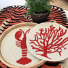 lobster & coral placemats at details by mr k