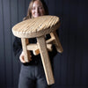 Salvaged Elm Wood Stool - Round Small