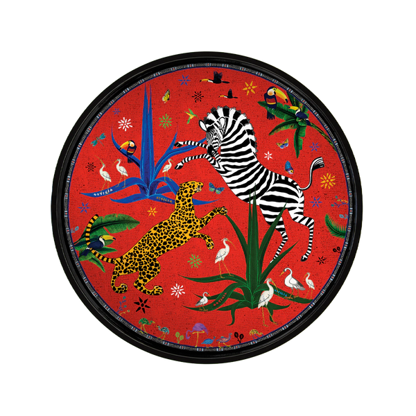 Ortigia Lacquer Tray - Jungle Red