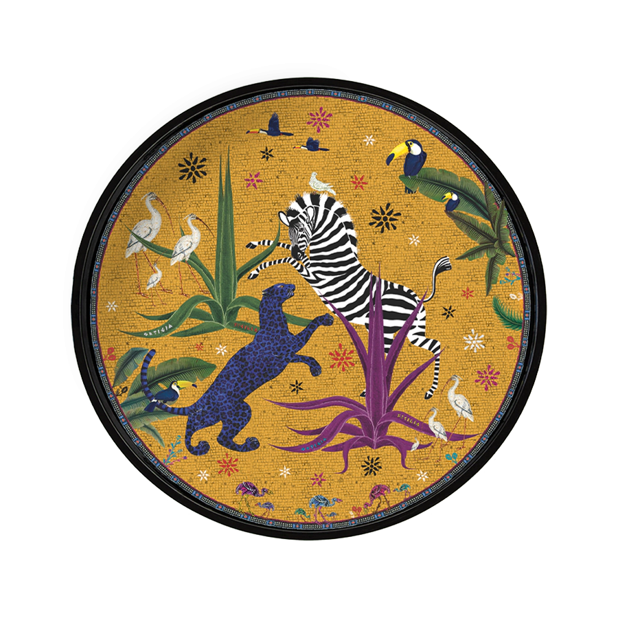 Ortigia Lacquer Tray - Jungle Sahara