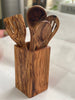 Olive Wood Utensil Holder