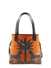Ortigia Velvet Tote Gattopardo - Orange