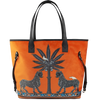 Ortigia Velvet Tote Gattopardo - Orange