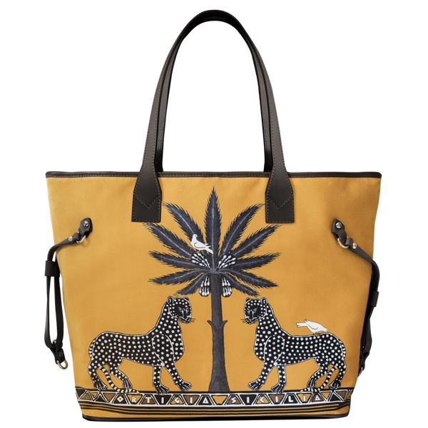 Ortigia Velvet Tote Gattopardo - Sahara