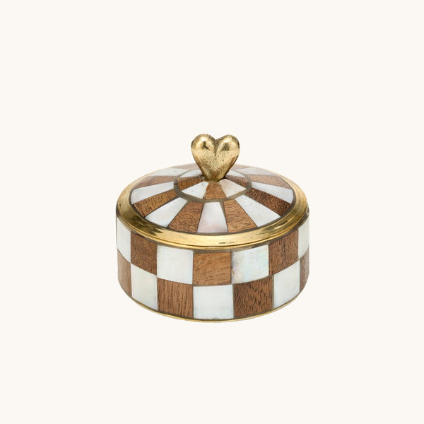 Woody Checkered Brass Box