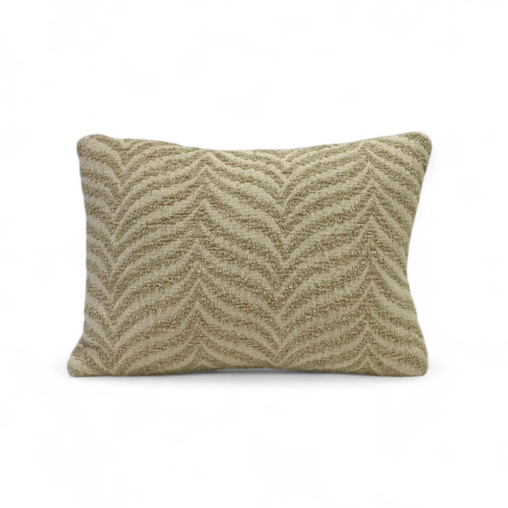 Zebra Boucle Cushion - Ivory