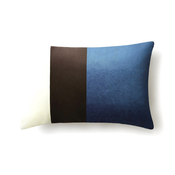Triple Velvet Cushion - Midnight Blue