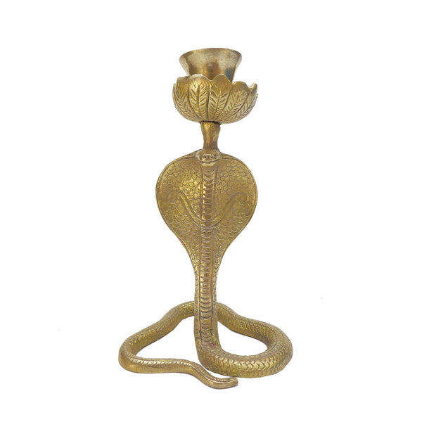 Dakota brass snake candle holder | Doing Goods 