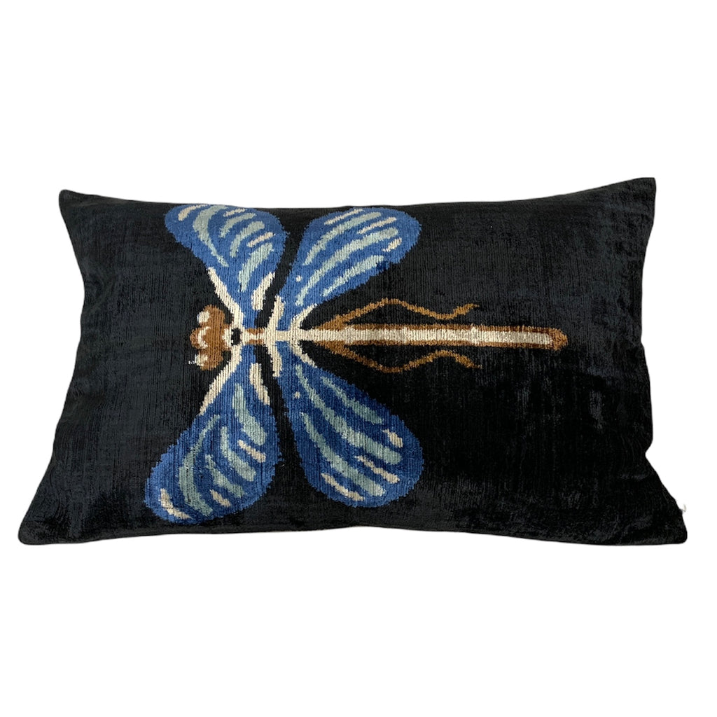 Silk Velvet Cushion N. 570 - Dragonfly