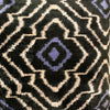 Silk Velvet Cushion N. 589 - Black + Blue
