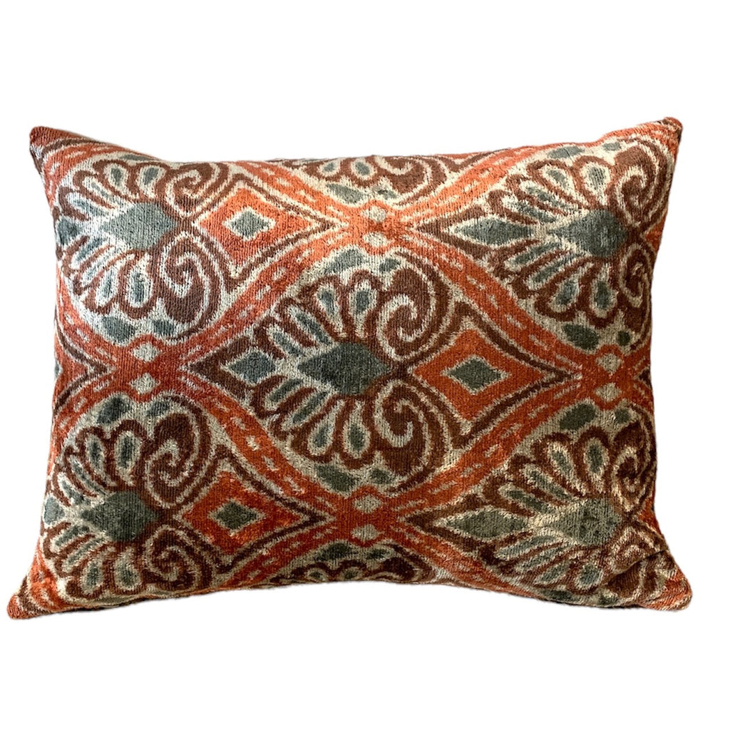 Silk Velvet Cushion N. 592 - Coral