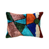 Silk Velvet Cushion N. 601 - Turquoise + Mauve
