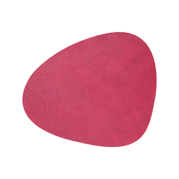 Curve Leather Placemats - Raspberry