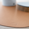 curve leather placemat raw nature