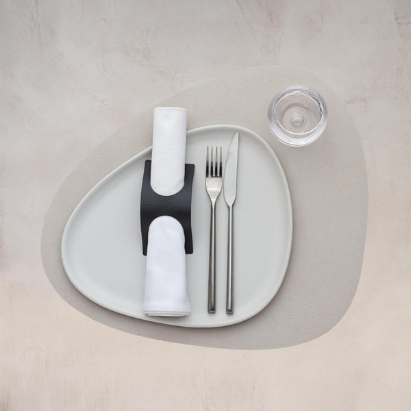 Curve Leather Placemats - Serene Cream