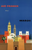 Air france morocco vintage travel poster