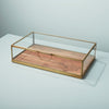 Brass & Wood Glass Display Case