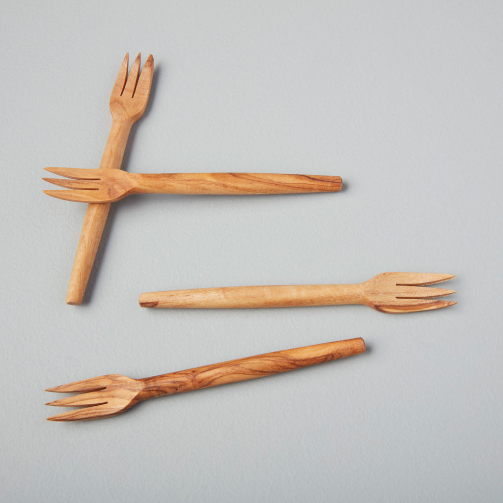 Olive Wood Fork Set X 4