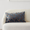 chand velvet cushion sea blue