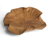 Lotus Leaf Organic Teak Wood Bowl Platter | Craft District Bali
