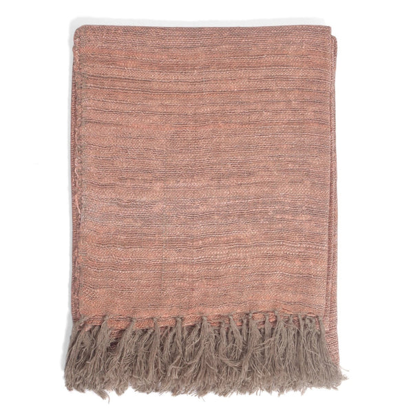 Bergo Linen Throw Pink