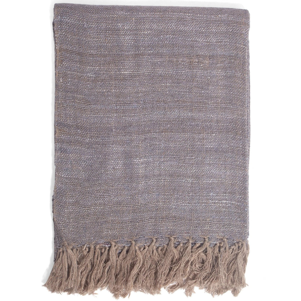 Bergo Linen Throw in Grey