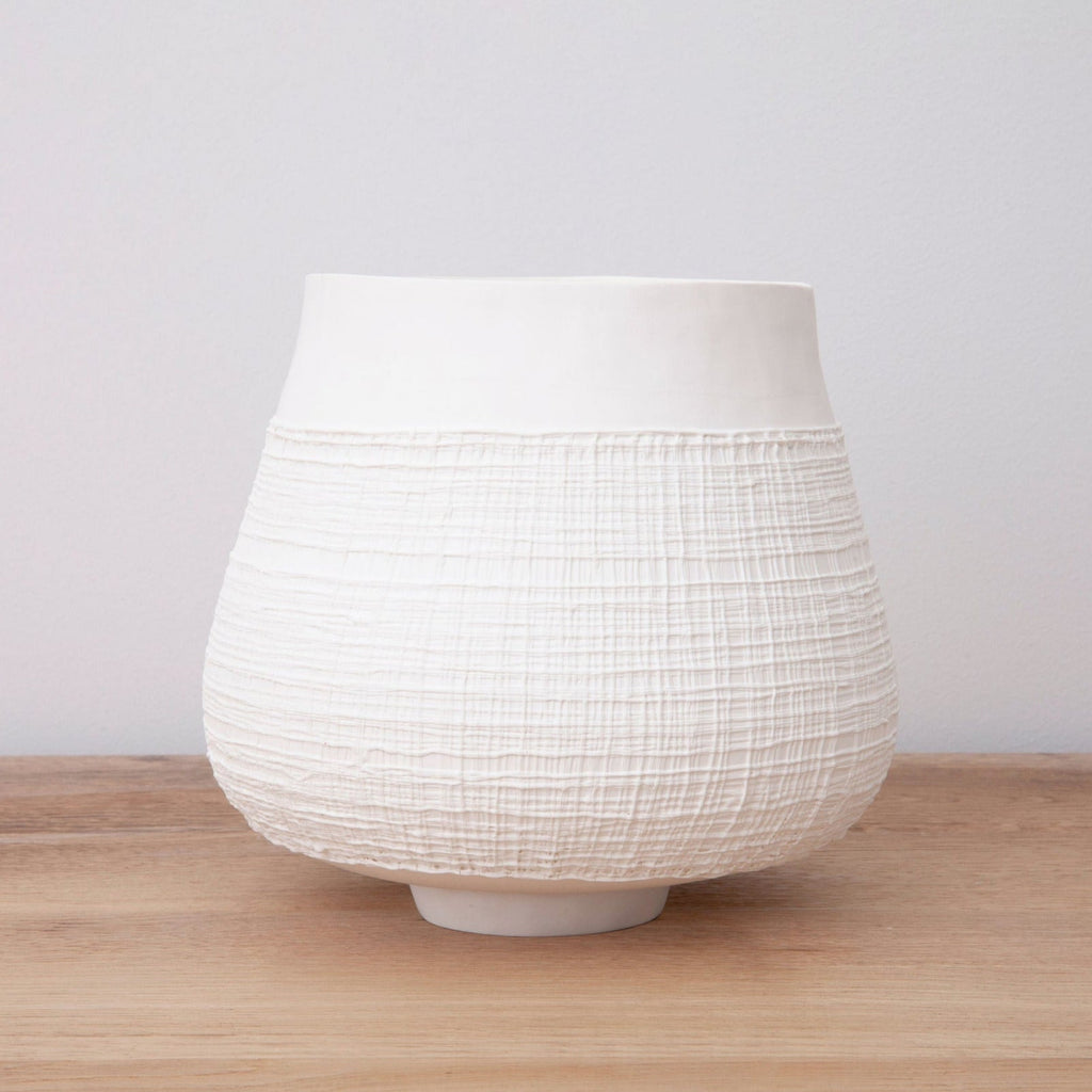 Coiled & Woven Vase - Low Medium