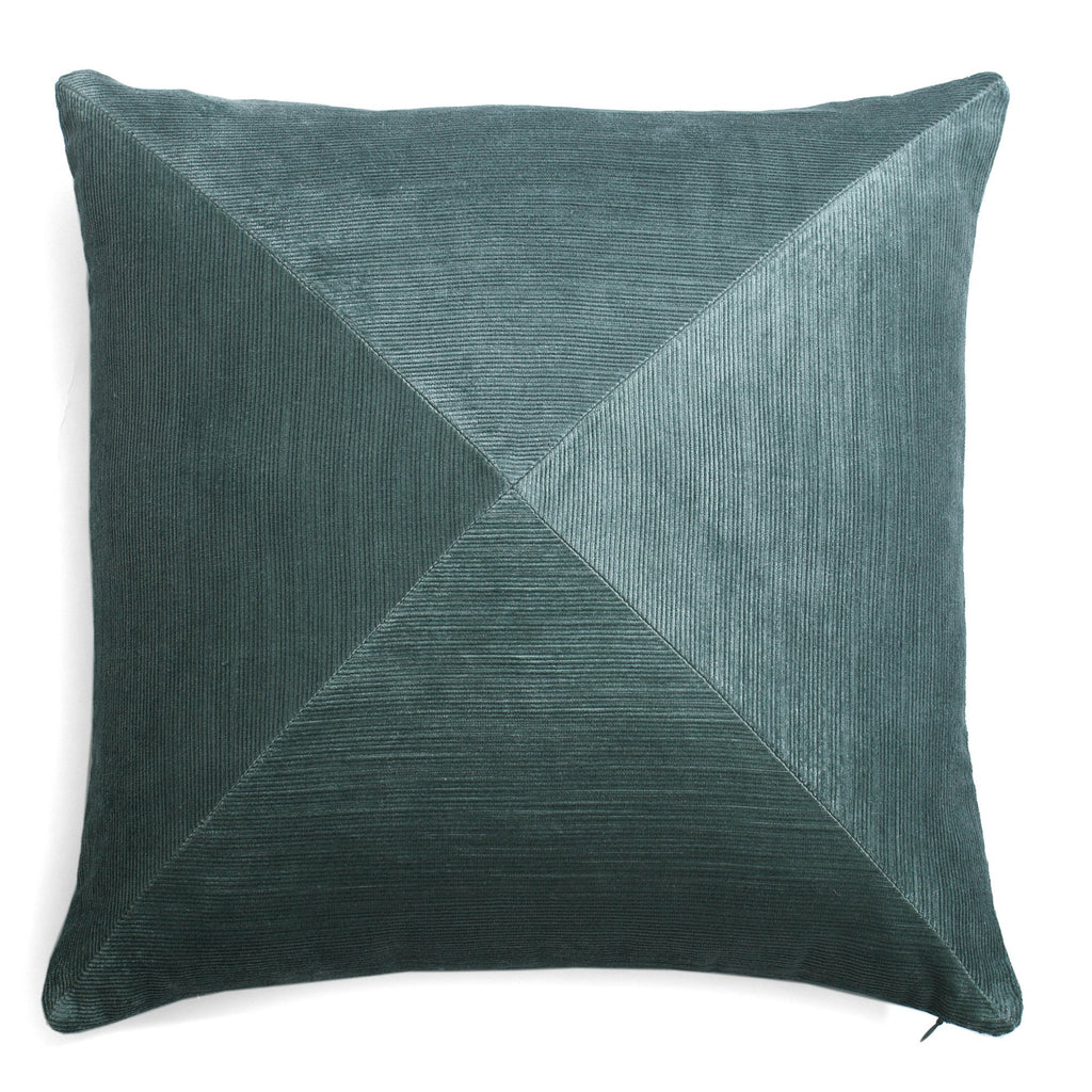Ribbed Velvet Pillow Teal by Lo Decor