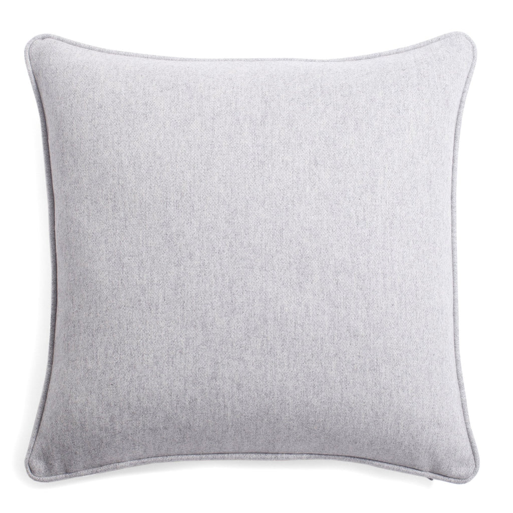 Light Grey Soft Wool Pillow by Lo Decor