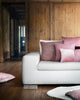 Wool & Velvet Cushion - Antique Pink