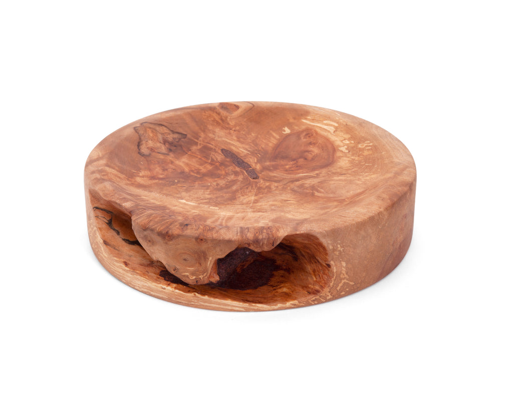 Evelyn Shallow Bowl Silver Birch Burl