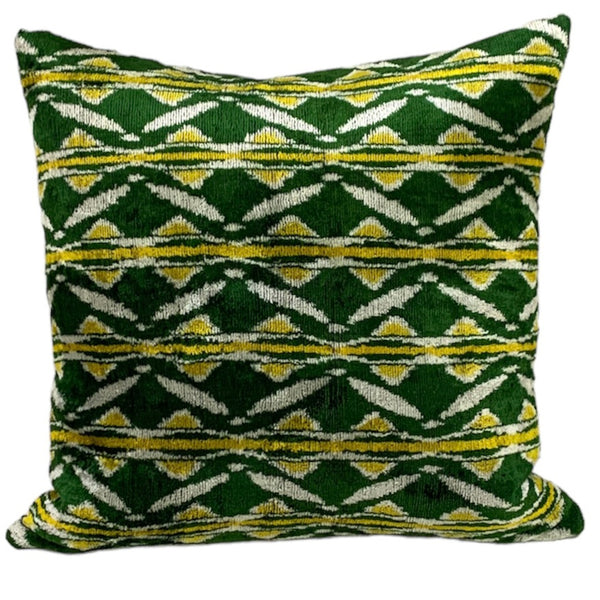 Silk Velvet Cushion N. E60 - Green
