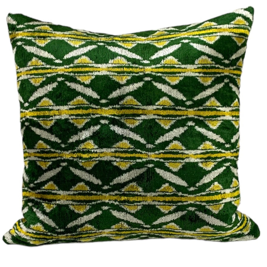 Silk Velvet Cushion N. E60 - Green