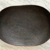 Black Oval stripes wooden bowl | Craft District