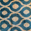 Silk Velvet Cushion N. E03 - Creme + Turquoise