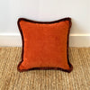 Happy Velvet Cushion - Brick