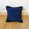 Happy Velvet Cushion - Midnight Blue
