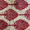 Silk Velvet Cushion Red & Creme No. 324 Les Ottomans