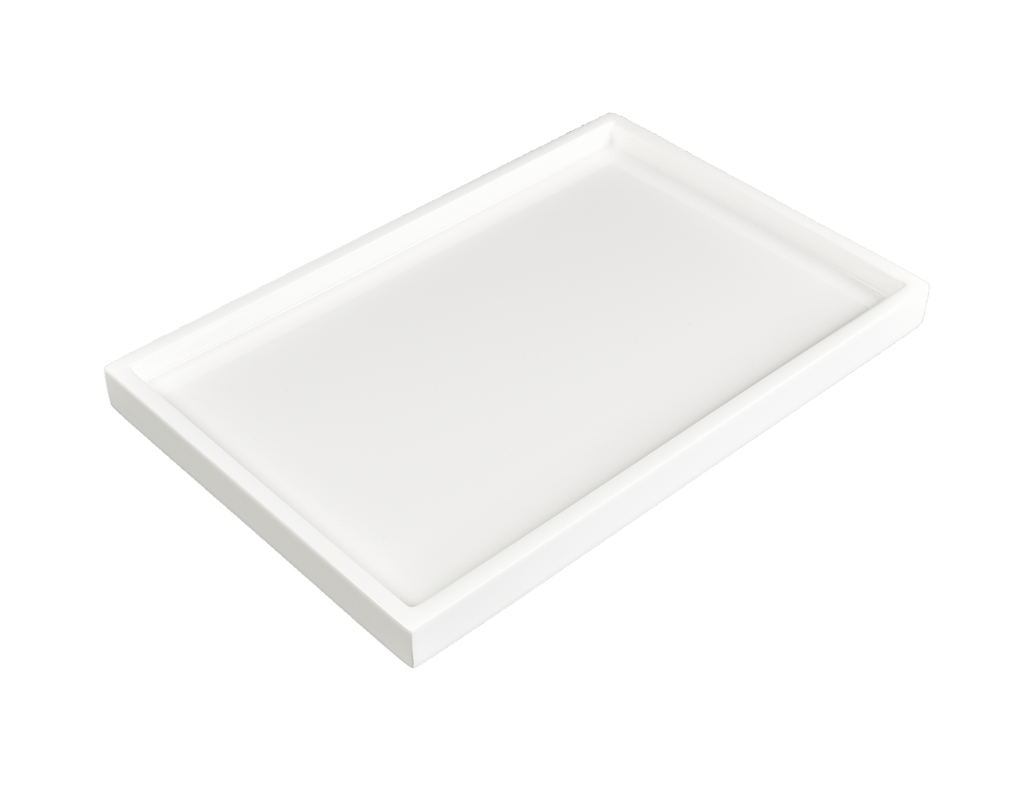 Lacquer Vanity Trays - Solid White