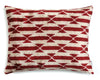 Silk Velvet Ikat Pillow N. 314 Creme & Red | Les ottomans