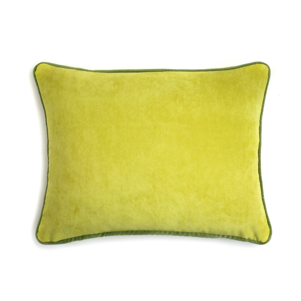 Chartreuse shop velvet pillows