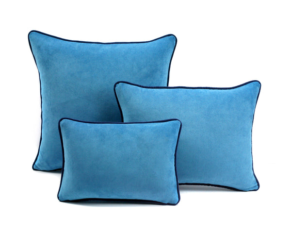 Sky Blue Velvet Cushion | LO Decor