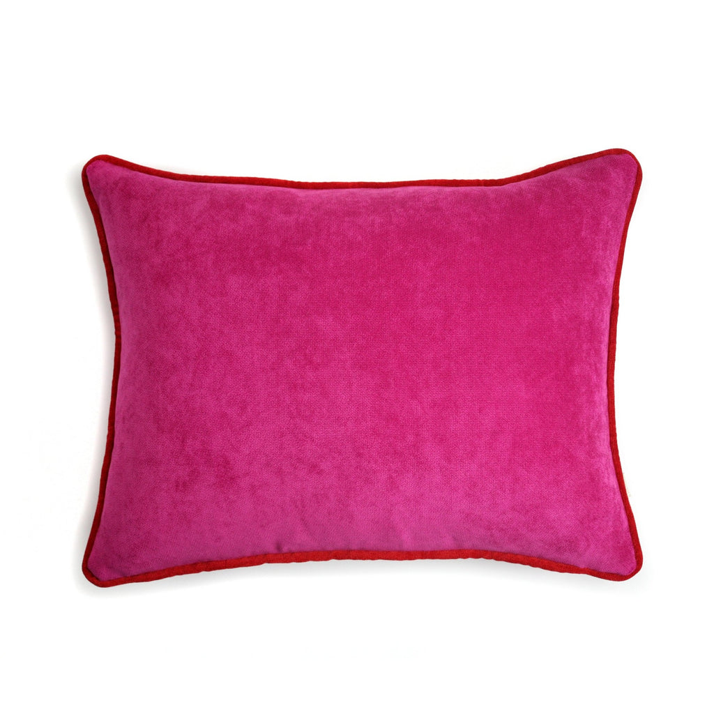 Velvet Pillow Fuscia & Red | LO Decor