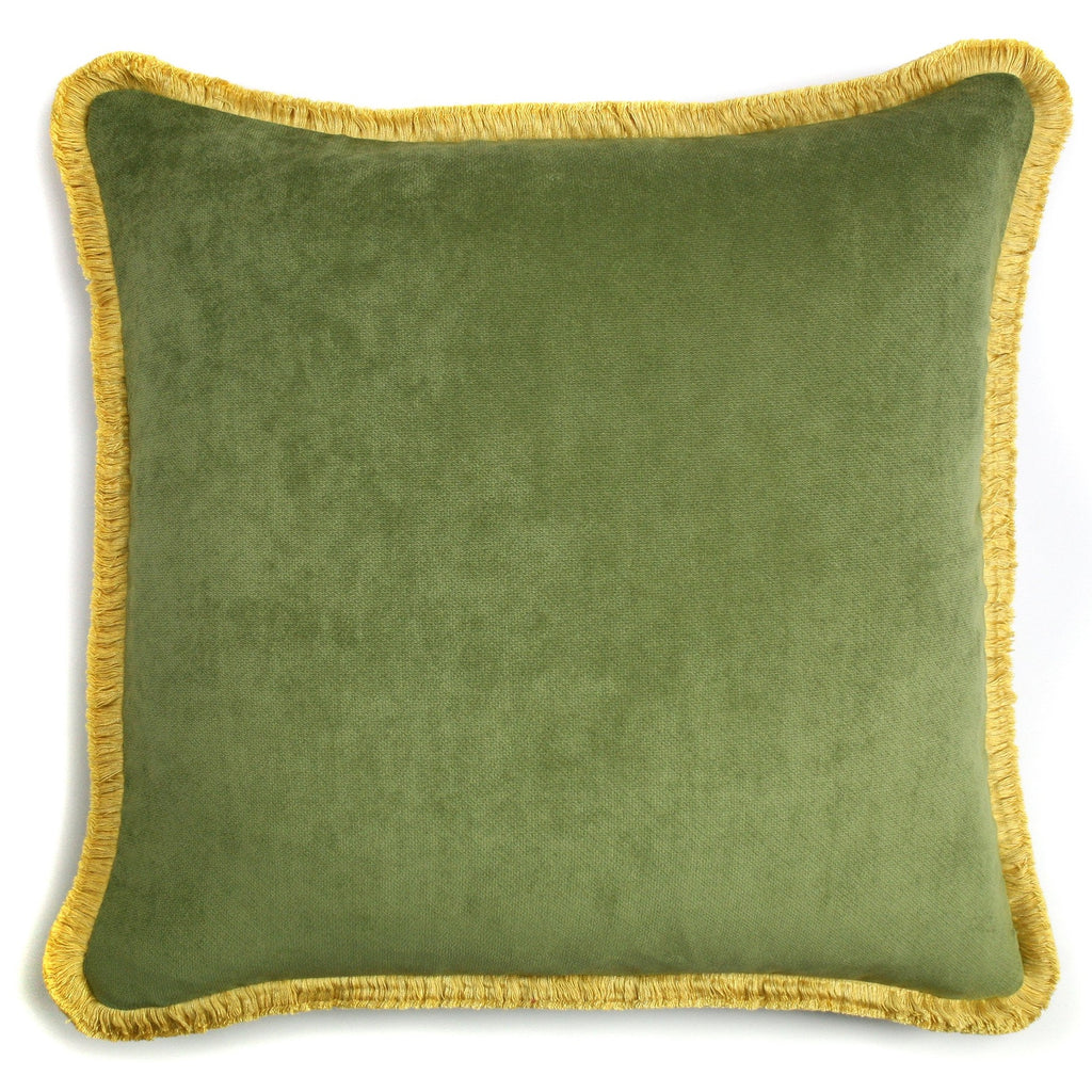 Happy Velvet Pillow Green | LO Decor