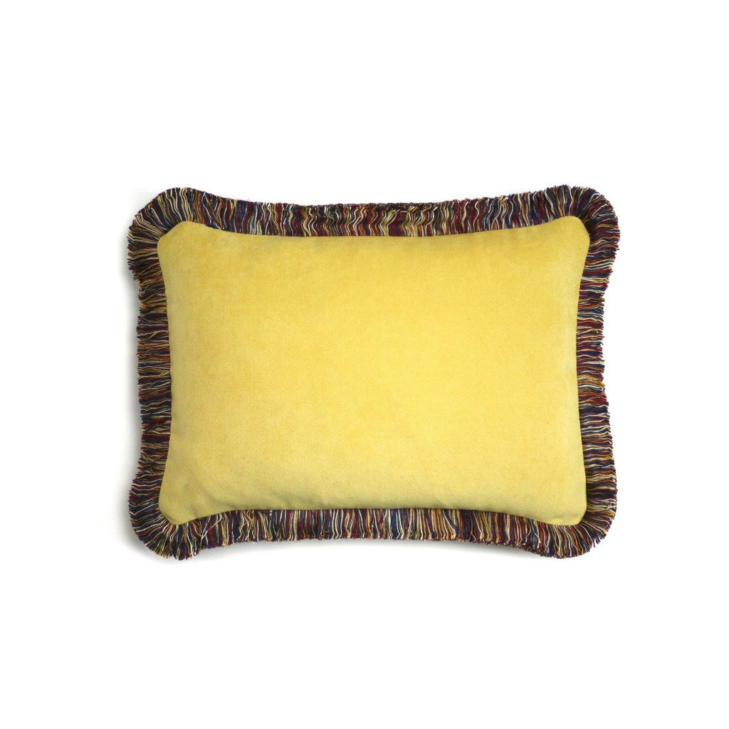 Happy Velvet Pillow Yellow | LO Decor