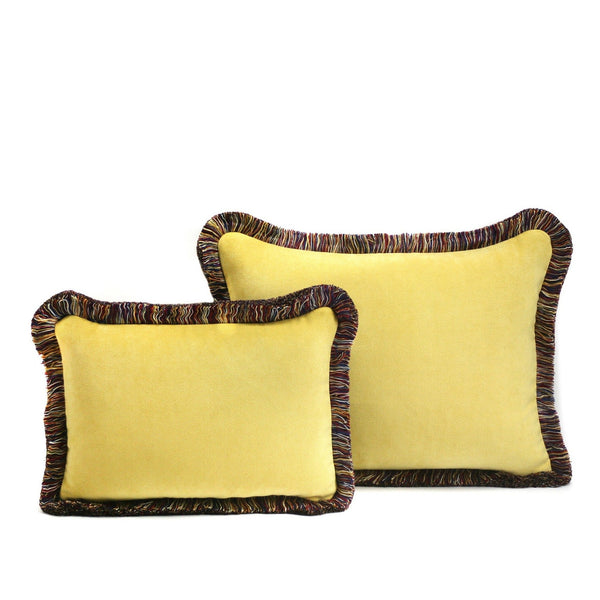 Happy Velvet Cushions Yellow | LO Decor