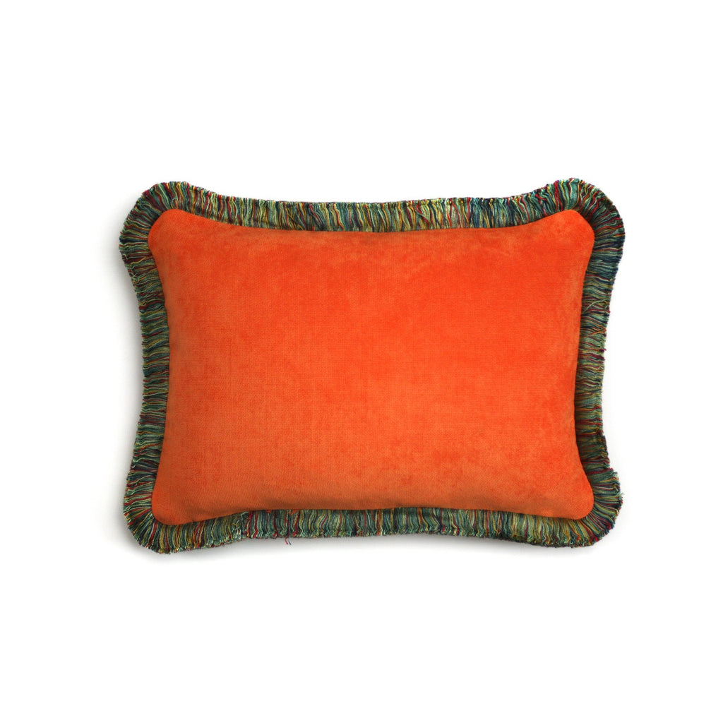 Happy Velvet Pillow Peru Orange | LO Decor