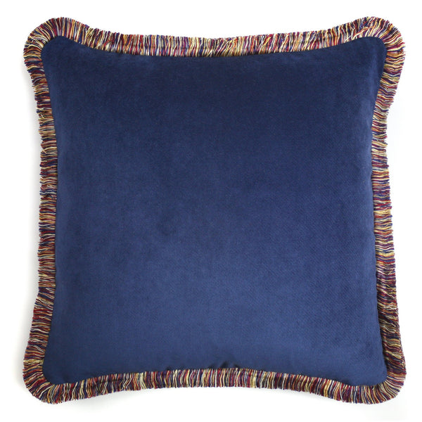 Happy Velvet Cushion Bright Navy | LO Decor