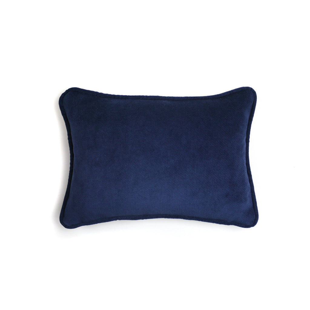 Happy Velvet Cushion Bright Navy Blue | LO Decor