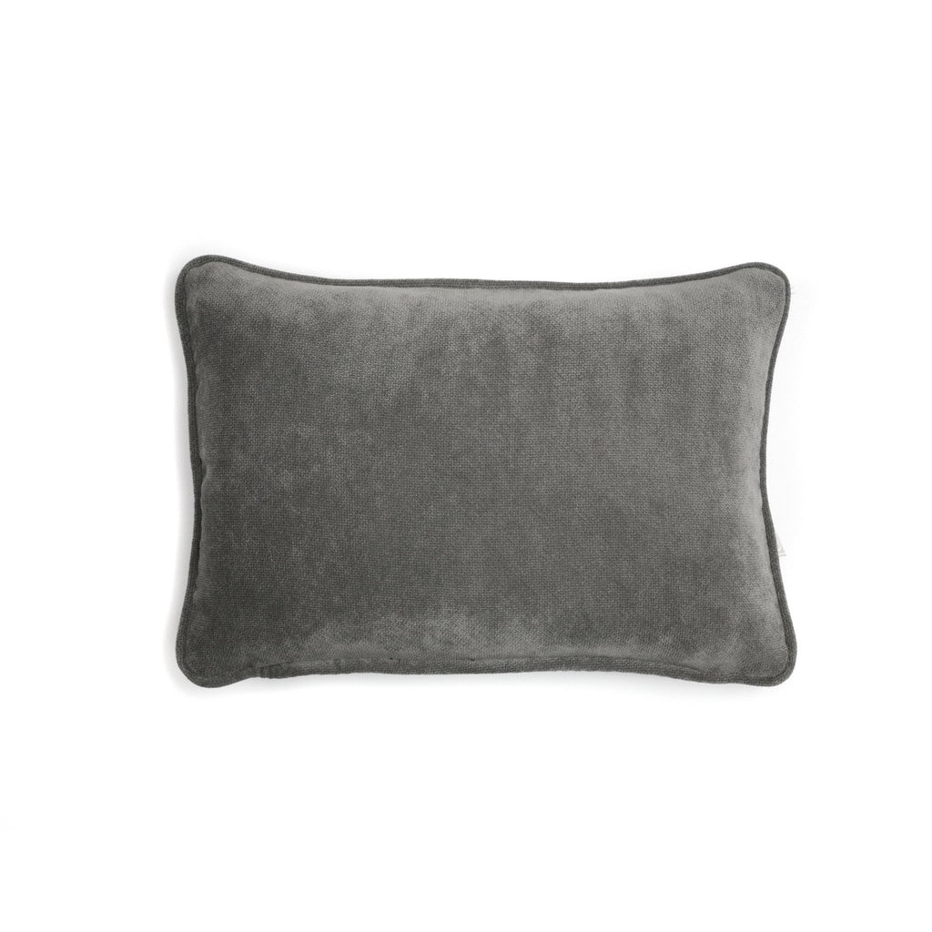 Velvet Cushion Medium Grey | LO Decor
